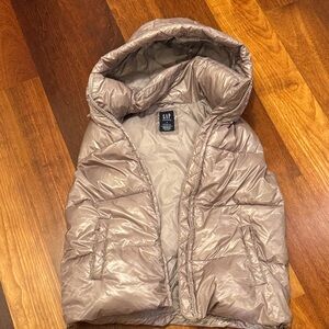 GAP Shiny Silver Hooded Vest